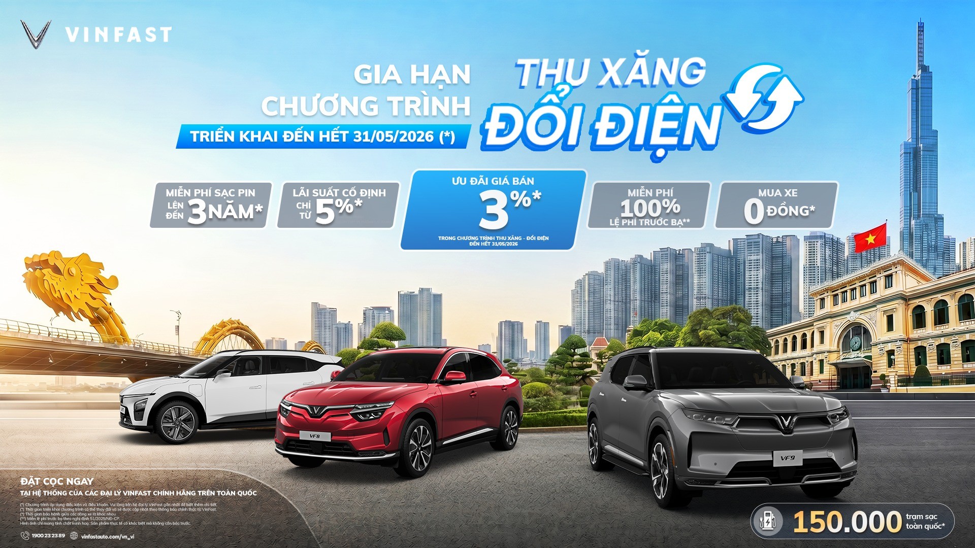 Chính sách đổi xe máy xăng sang xe điện của VinFast năm 2026 Chính sách đổi xe máy xăng sang xe điện