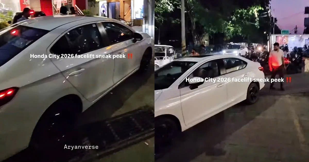 Honda City facelift 2026 lộ diện không che chắn Honda City facelift 2026 lộ diện không che chắn