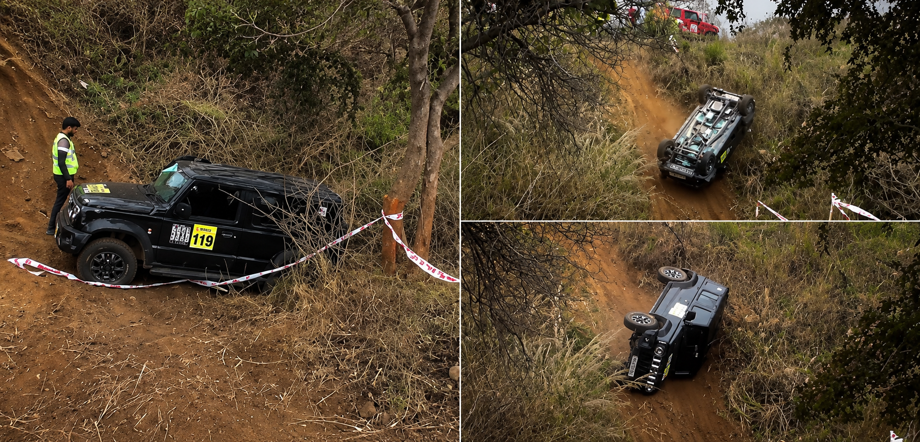 Suzuki Jimny lật ba vòng trong giải off road, tài xế vẫn tự lái xe ra ngoài Suzuki Jimny lật ba vòng trong giải off road, tài xế vẫn tự lái xe ra ngoài