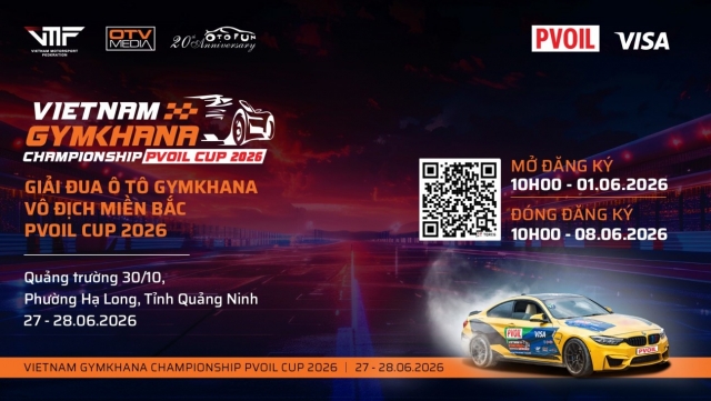 Giải đua Ô tô Gymkhana Vô địch Miền Bắc PVOIL Cup 2026 chính thức mở cổng đăng ký