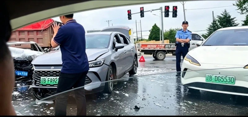Xe xăng Mazda 3 cháy rụi sau khi va chạm mạnh với một chiếc PHEV BYD Qin L DM-i Xe xăng Mazda 3 cháy rụi sau khi va chạm mạnh với một chiếc PHEV BYD Qin L DM-i