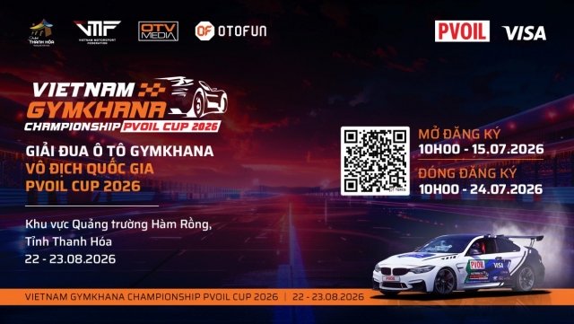 Cổng đăng ký PVOIL VGC 2026 đã được mở, sẵn sàng chào đón các tay đua xe Gymkhana