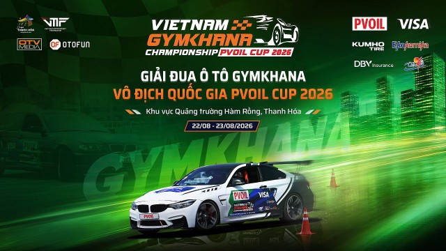 Danh sách 25 vận động viên tham gia Giải đua Ô tô Gymkhana Vô địch Quốc gia PVOIL Cup 2026