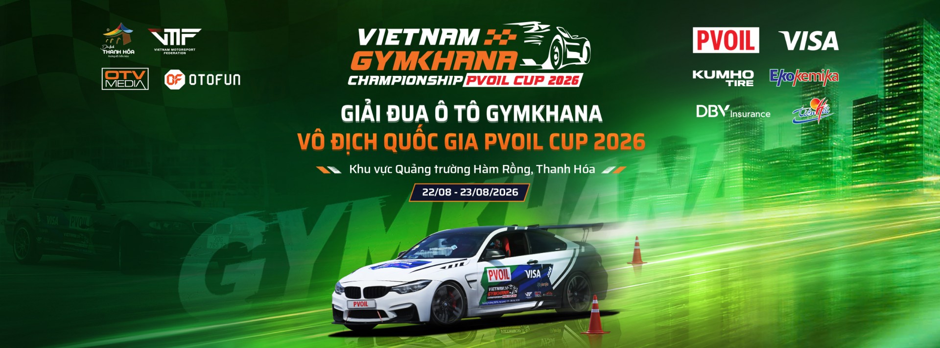 Danh sách 25 vận động viên tham gia Giải đua Ô tô Gymkhana Vô địch Quốc gia PVOIL Cup 2026