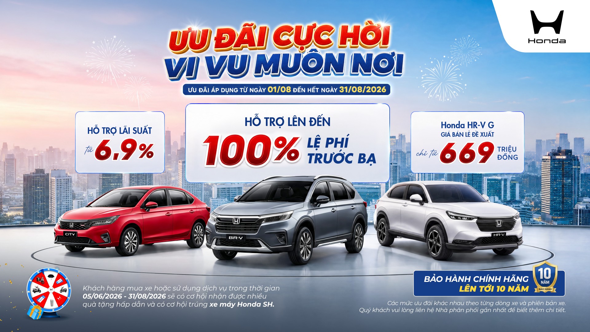 Honda Việt Nam triển khai loạt ưu đãi hấp dẫn cho khách hàng mua ô tô tháng 8
