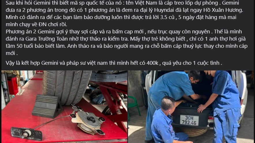 Chủ xe dùng AI tìm cách sửa ô tô, chi phí chỉ 400.000 đồng