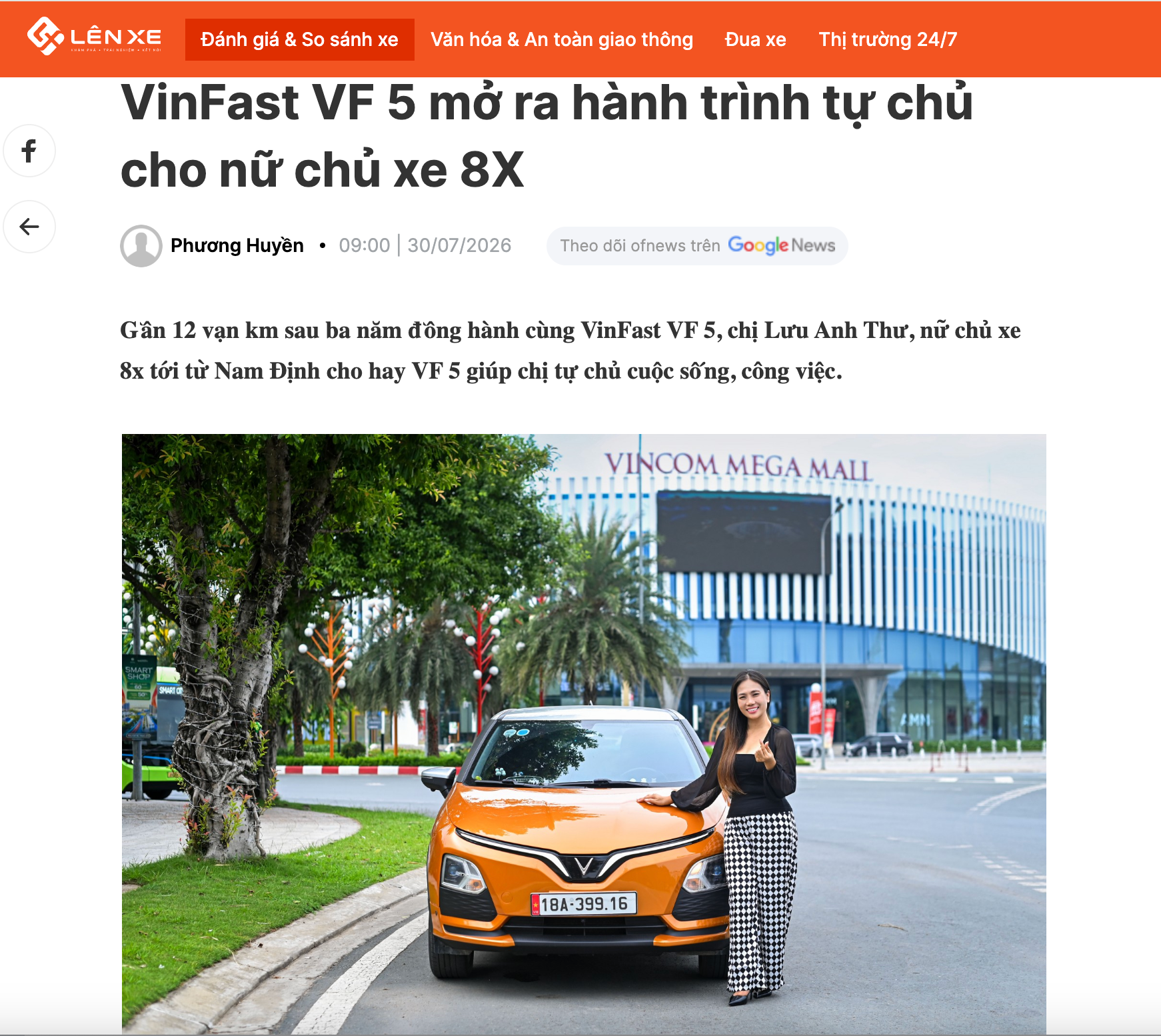 Trang thông tin điện tử OFNEWS chuyển đổi thành Lên Xe, với tên miền LenXe.vn Trang thông tin điện tử OFNEWS chuyển đổi thành Lên Xe, với tên miền LenXe.vn