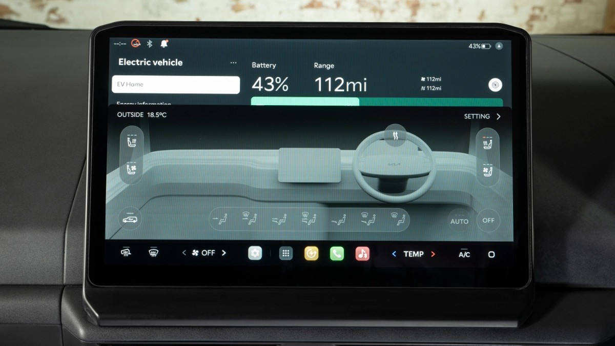Màn hình của Kia PV5 Cargo