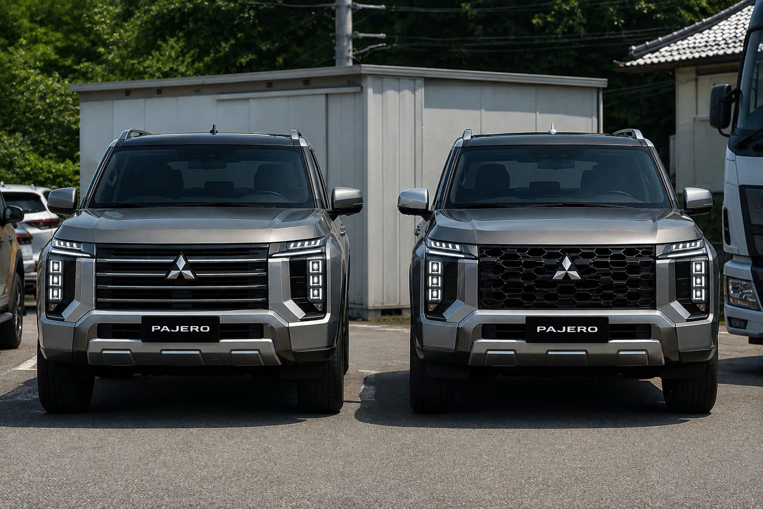 Mitsubishi Pajero thế hệ mới lộ diện với 2 thiết kế mặt ca-lăng