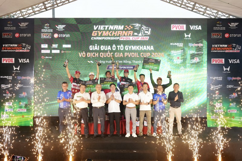Giải đua Ô tô Gymkhana Vô địch Quốc gia PVOIL Cup 2026 tìm ra hai nhà vô địch mới Giải đua Ô tô Gymkhana Vô địch Quốc gia PVOIL Cup 2026 tìm ra hai nhà vô địch mới