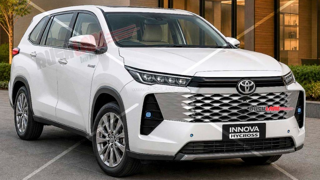 Toyota Innova Hycross lộ thiết kế mới, mặt trước vuông vức như Hilux