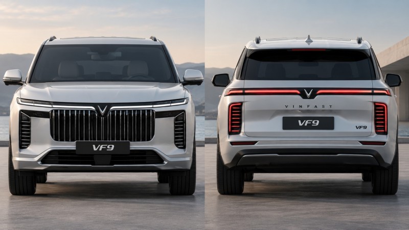 VinFast VF9 facelift được đăng ký bằng sáng chế tại Ấn Độ, diện mạo và kích cỡ thay đổi
