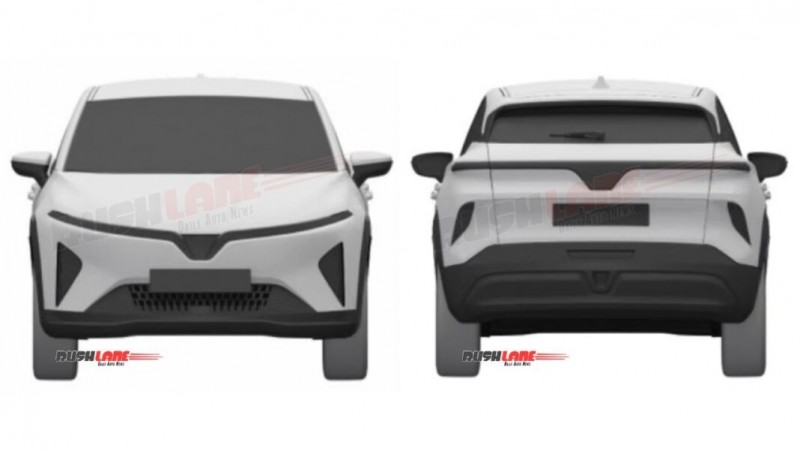 VinFast VF 6 facelift được đăng ký bằng sáng chế tại Ấn Độ, đầu và đuôi xe thay đổi