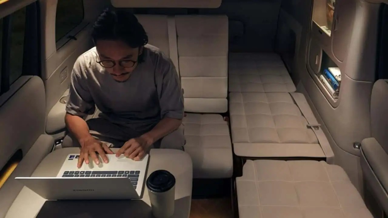 Nội thất của mẫu SUV Trung Quốc này có sàn sưởi, gác ngủ và khoang chứa đồ tích hợp Nội thất của Xiaomi SkyNomad N90 Max Exploration Edition