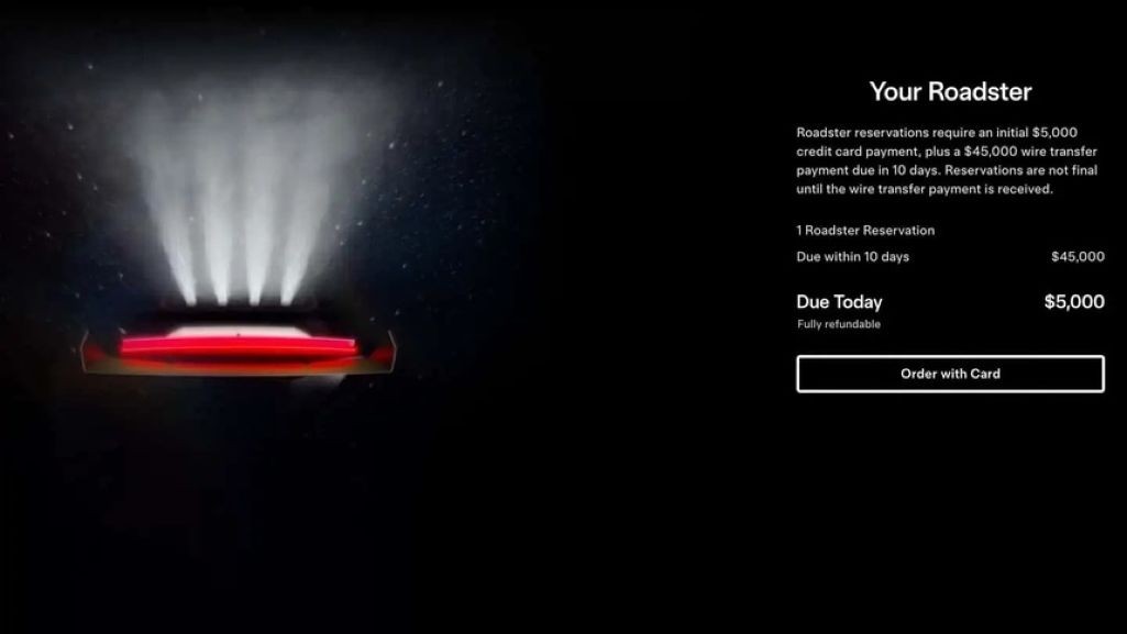 Tesla Roadster hẹn tái xuất, khách mua phải đặt cọc 50.000 USD Tesla Roadster hẹn tái xuất, khách mua phải đặt cọc 50.000 USD