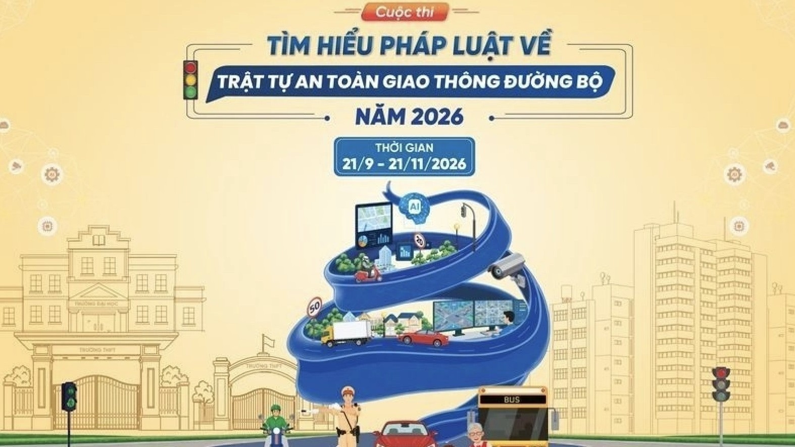 Thử sức cùng cuộc thi tìm hiểu pháp luật về Trật tự, an toàn giao thông đường bộ năm 2026