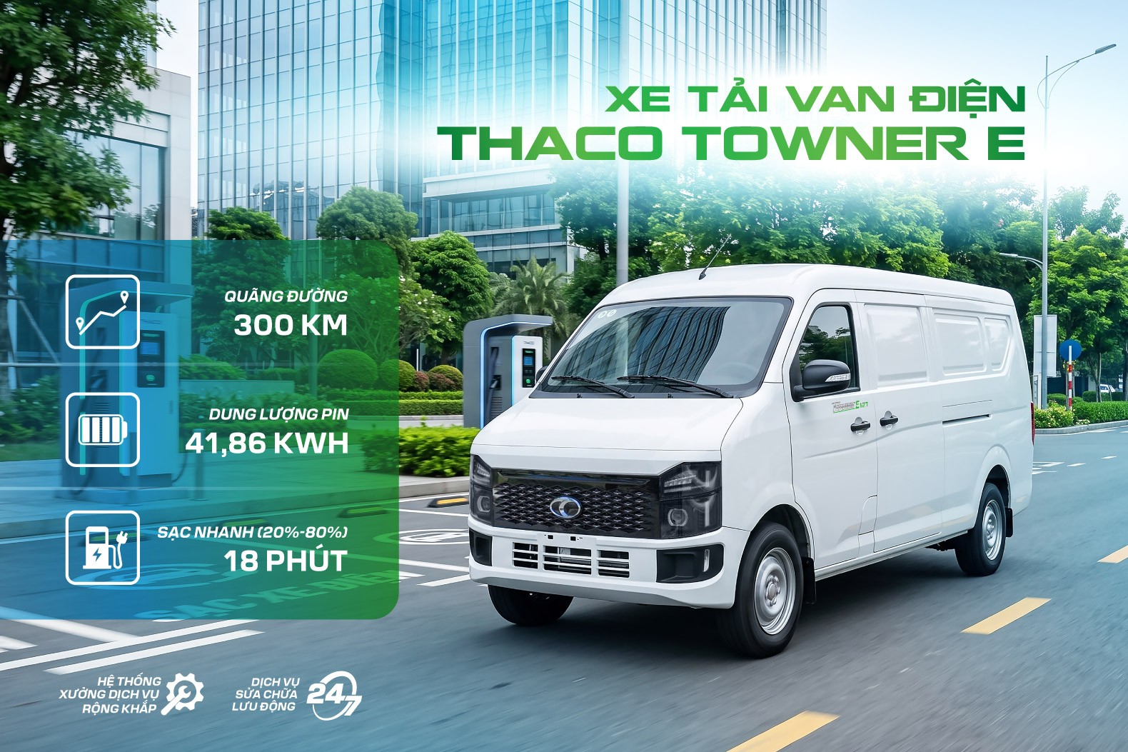 THACO TOWNER E tham gia phân khúc xe van điện THACO tham gia phân khúc xe van điện, hướng đến giao hàng đô thị
