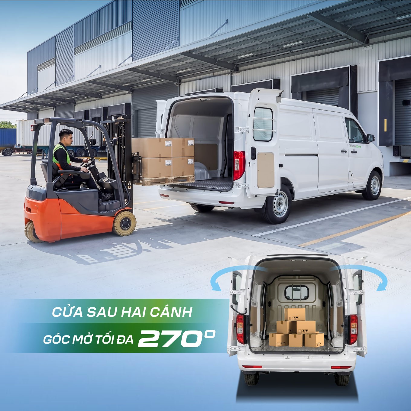 THACO TOWNER E tham gia phân khúc xe van điện THACO tham gia phân khúc xe van điện, hướng đến giao hàng đô thị