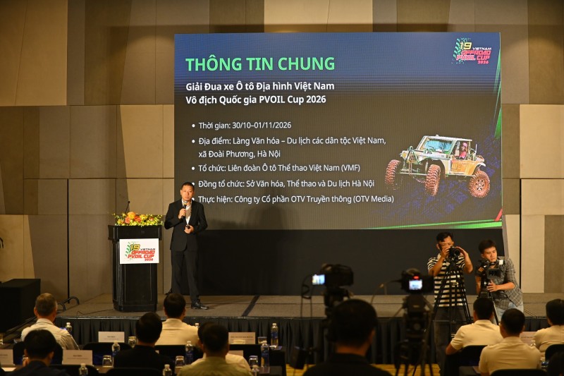 Gặp gỡ báo chí công bố Giải Đua xe Ô tô Địa hình Việt Nam Vô địch Quốc gia PVOIL Cup 2026 Gặp gỡ báo chí công bố Giải Đua xe Ô tô Địa hình Việt Nam Vô địch Quốc gia PVOIL Cup 2026