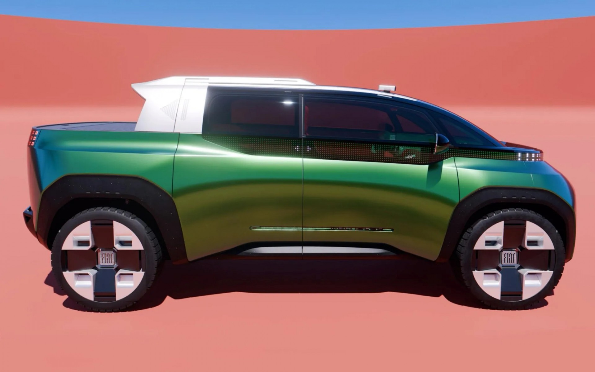 Đây là Fiat Multiplay, mẫu xe concept có chức năng của MPV, SUV và cả bán tải