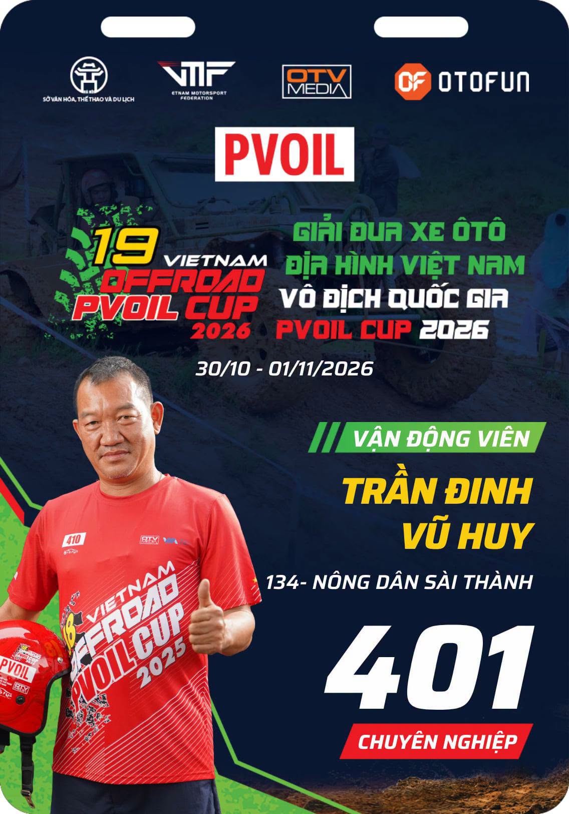 PVOIL VOC 2026: Dàn vận động viên Hạng Chuyên nghiệp lộ diện
