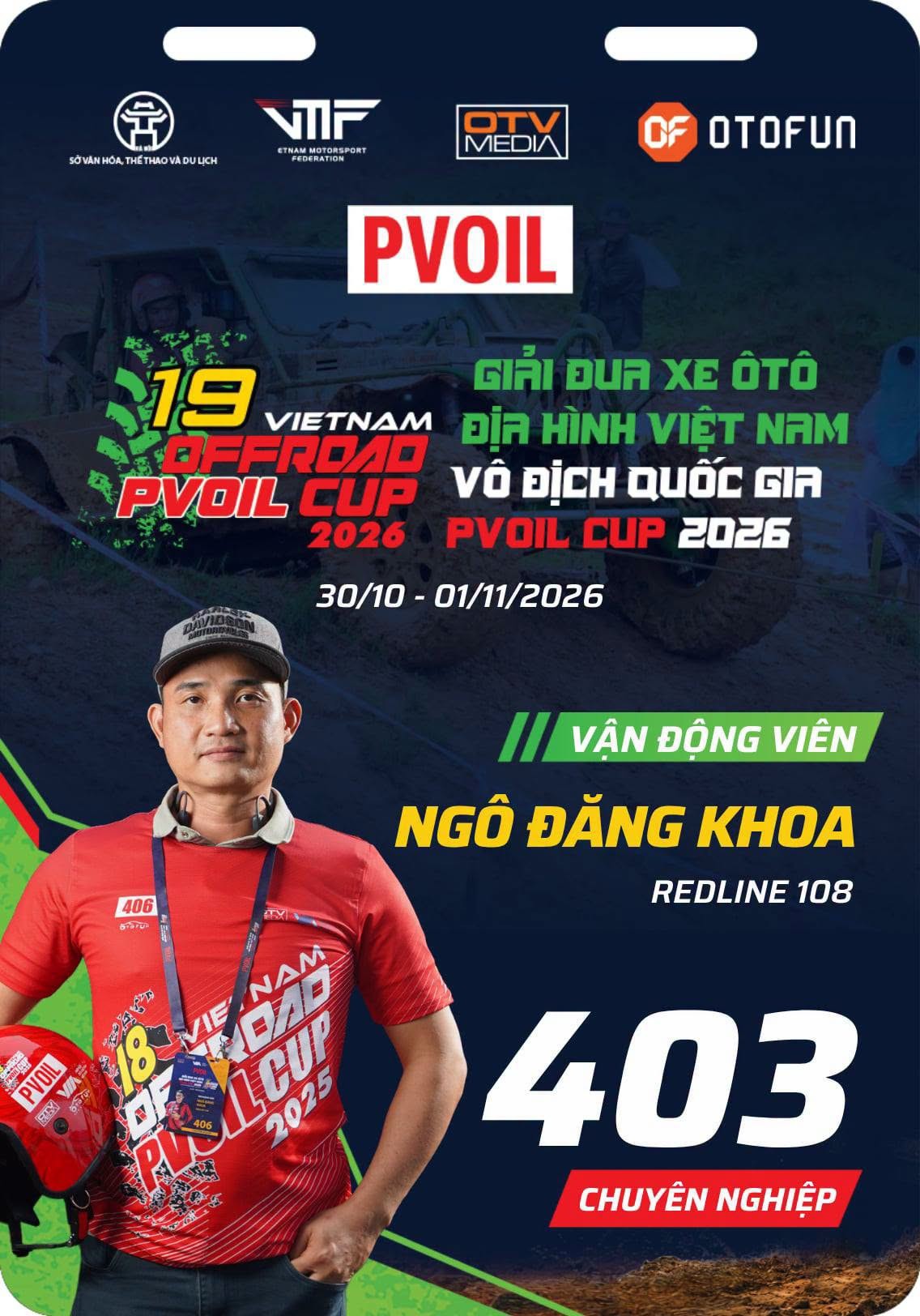 PVOIL VOC 2026: Dàn vận động viên Hạng Chuyên nghiệp lộ diện