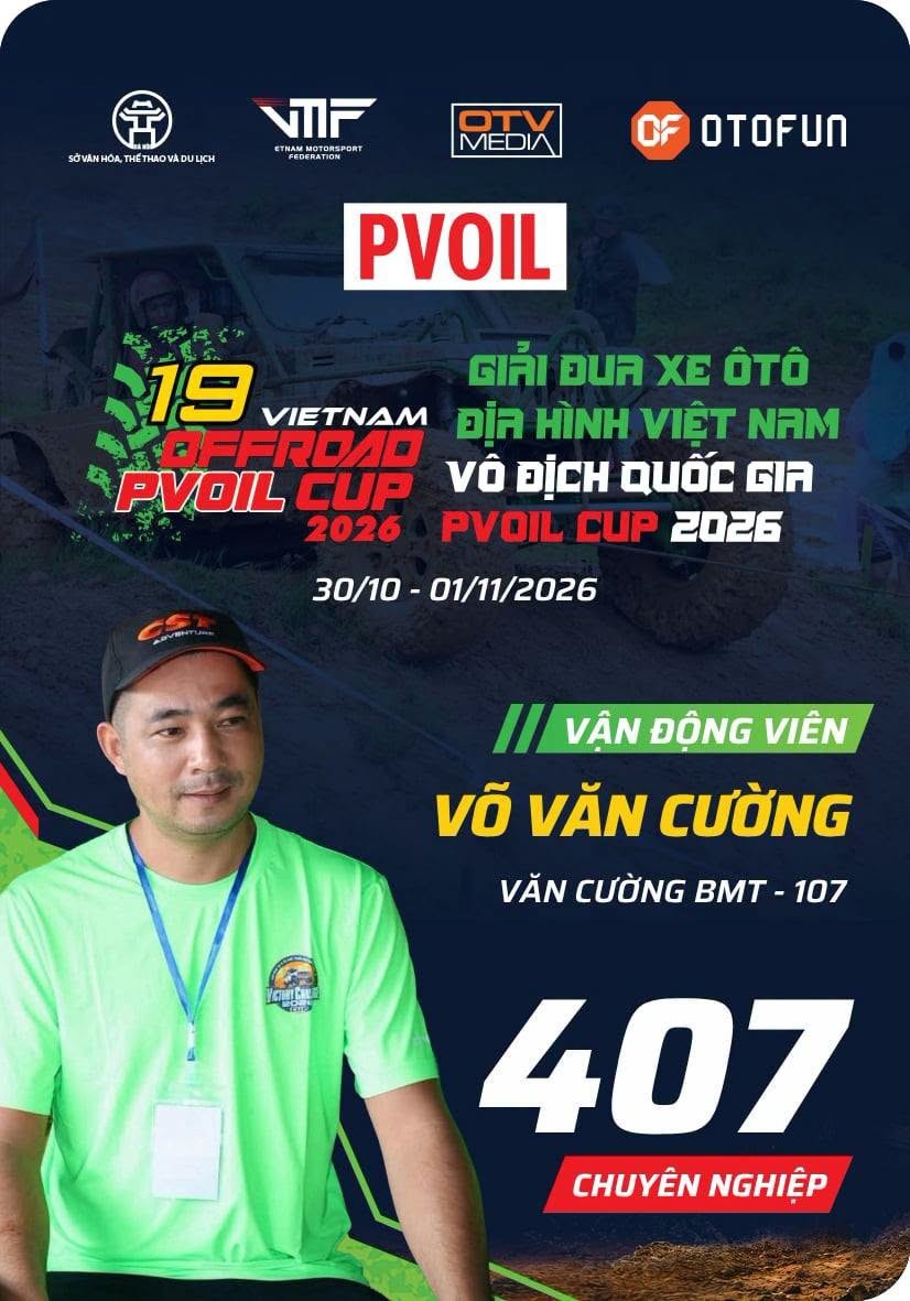 PVOIL VOC 2026: Dàn vận động viên Hạng Chuyên nghiệp lộ diện
