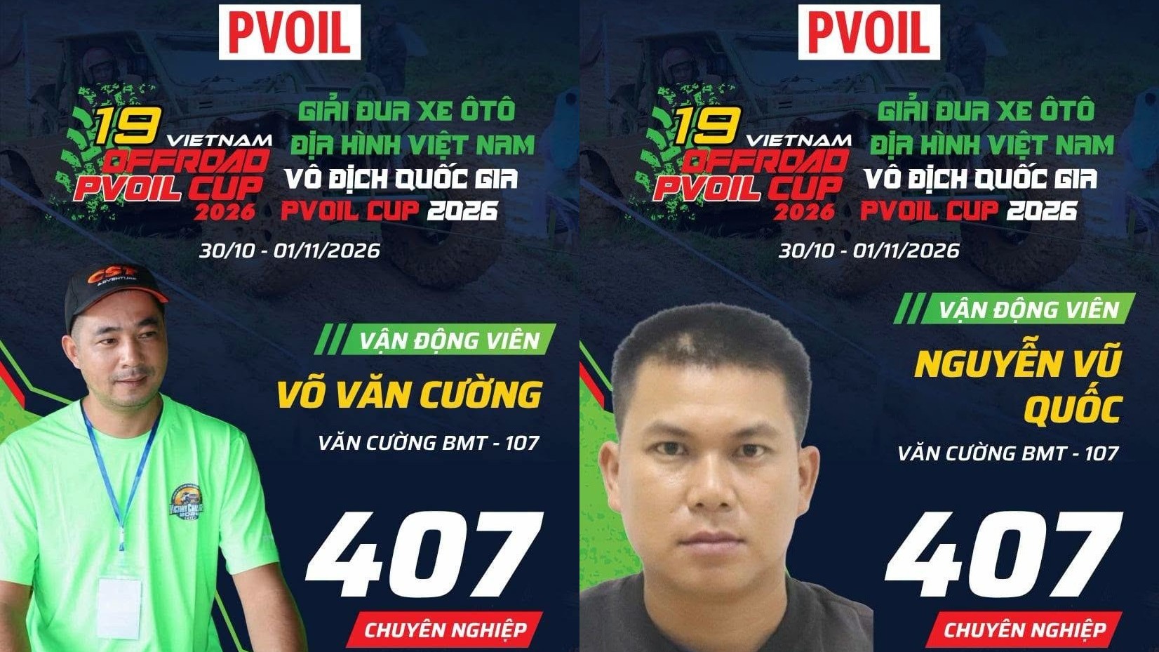 Đội 407 PVOIL VOC 2026: Văn Cường BMT – 107 thử sức ở Hạng Chuyên nghiệp