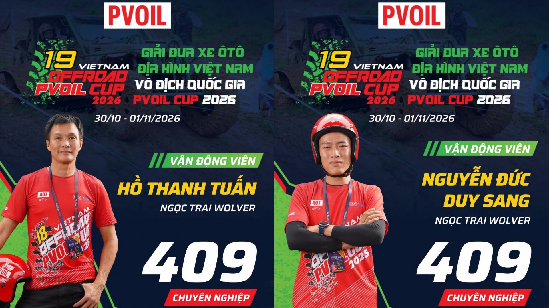 Đội 409 PVOIL VOC 2026: Ngọc Trai Wolver trở lại bảo vệ ngôi vô địch