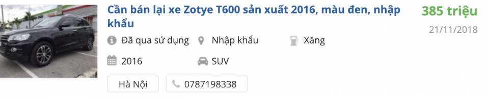 Zotye T600 cũ rao bán 540 triệu, lỗ hơn 100 triệu sau 4 năm sử dụng zotye t600 cu rao ban 540 trieu chi lo 100 trieu sau 4 nam su dung