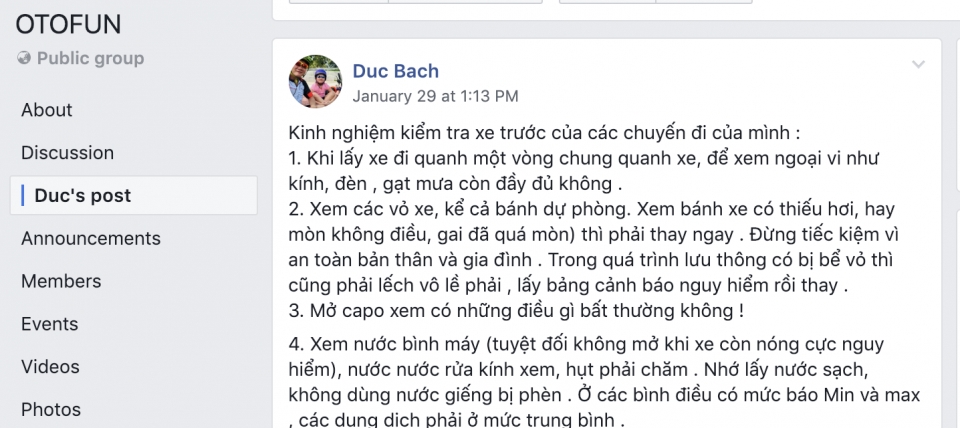 Những việc cần làm trước khi lái xe về quê ăn Tết thanh vien otofun chia se nhung viec can lam truoc khi lai xe ve que an tet