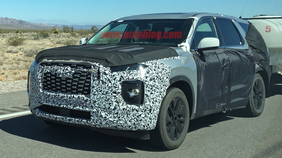 Hyundai Palisade lần đầu lộ diện trên đường chạy thử hyundai palisade lan dau lo dien tren duong chay thu