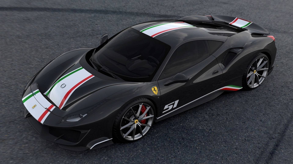 ferrari cong bo hinh anh ca 4 mau sac dac biet cua 488 pista piloti