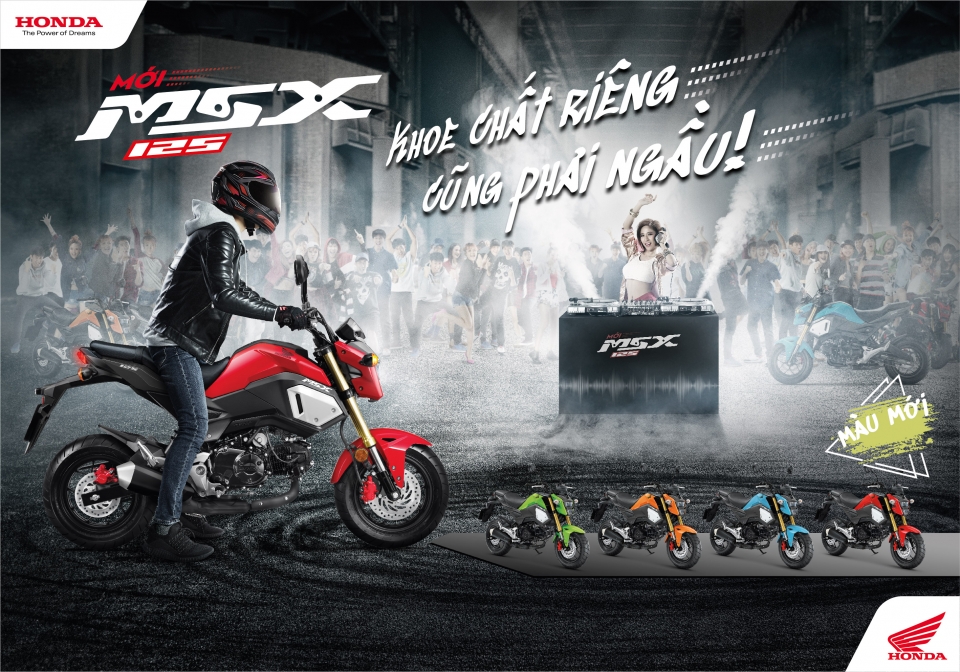 MSX 125 mới: Thêm màu sắc, tăng cá tính