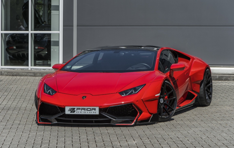 bong mat voi lamborghini huracan do than rong cua prior design