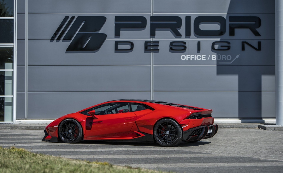 bong mat voi lamborghini huracan do than rong cua prior design