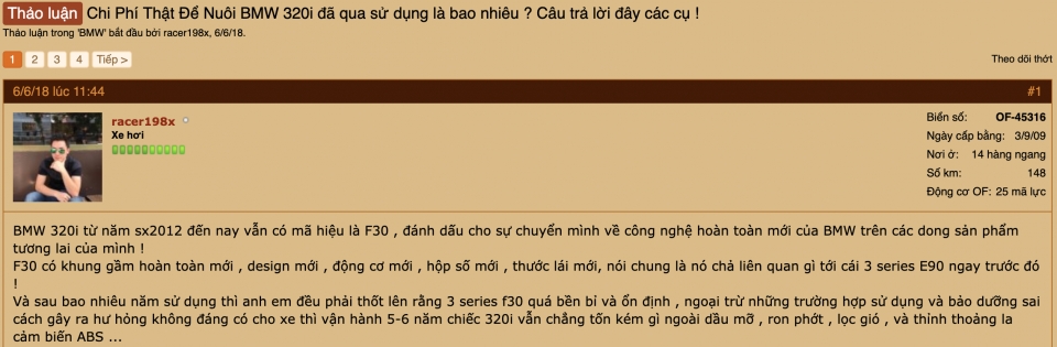 do them gan 1 ty toan do hieu bmw 320i chay 10 van duoc ban lai voi gia khong ngo