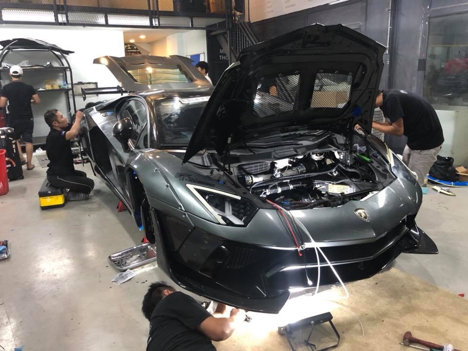 lamborghini aventador do bodykit liberty walk doc nhat vo nhi tai sai thanh