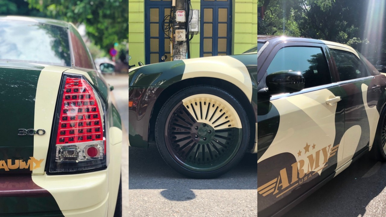 Chrysler 300C cũ độ camo độc nhất Việt Nam: Xe chơi dành cho người cá tính chrysler 300c cu do camo doc nhat viet nam xe choi danh cho nguoi ca tinh
