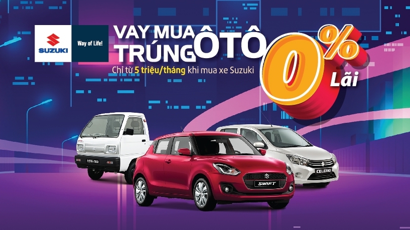 TPBank và Suzuki hợp tác cho vay mua ô tô chỉ với 0% lãi suất
