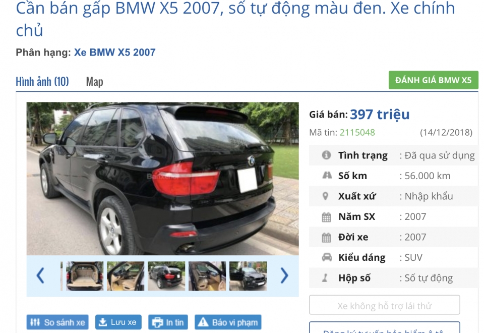 SUV sang BMW X5 cũ giá còn dưới 400 triệu: Món hời hay quả tạ? suv sang bmw x5 cu gia con duoi 400 trieu mon hoi hay qua ta