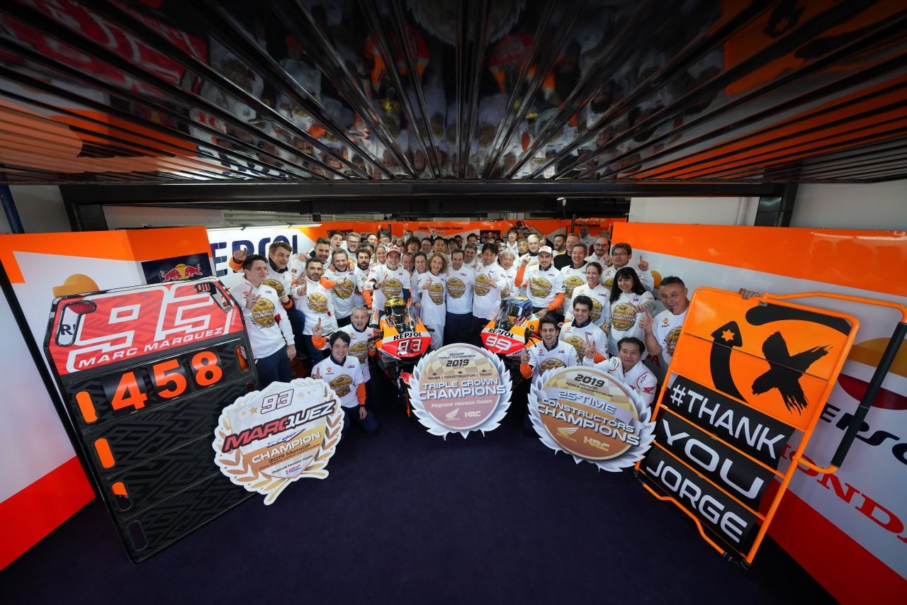 honda lan thu 3 lien tiep gianh tripple crown tai dau truong moto gp
