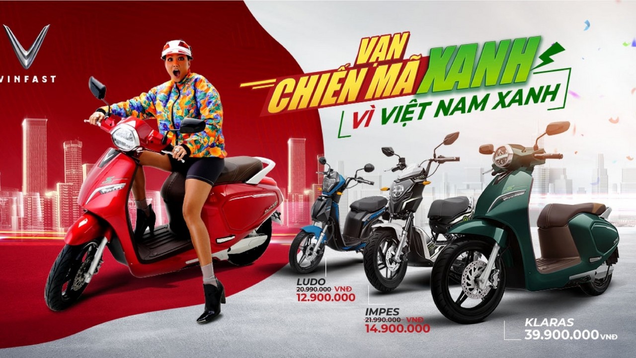 Vinfast ra mắt Klara S, giảm giá mạnh cho Ludo và Impes
