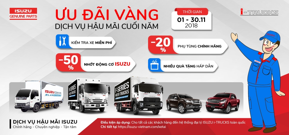 Bảo dưỡng xe Isuzu chính hãng nhận ưu đãi lớn dịp cuối năm bao duong xe isuzu chinh hang nhan uu dai lon dip cuoi nam