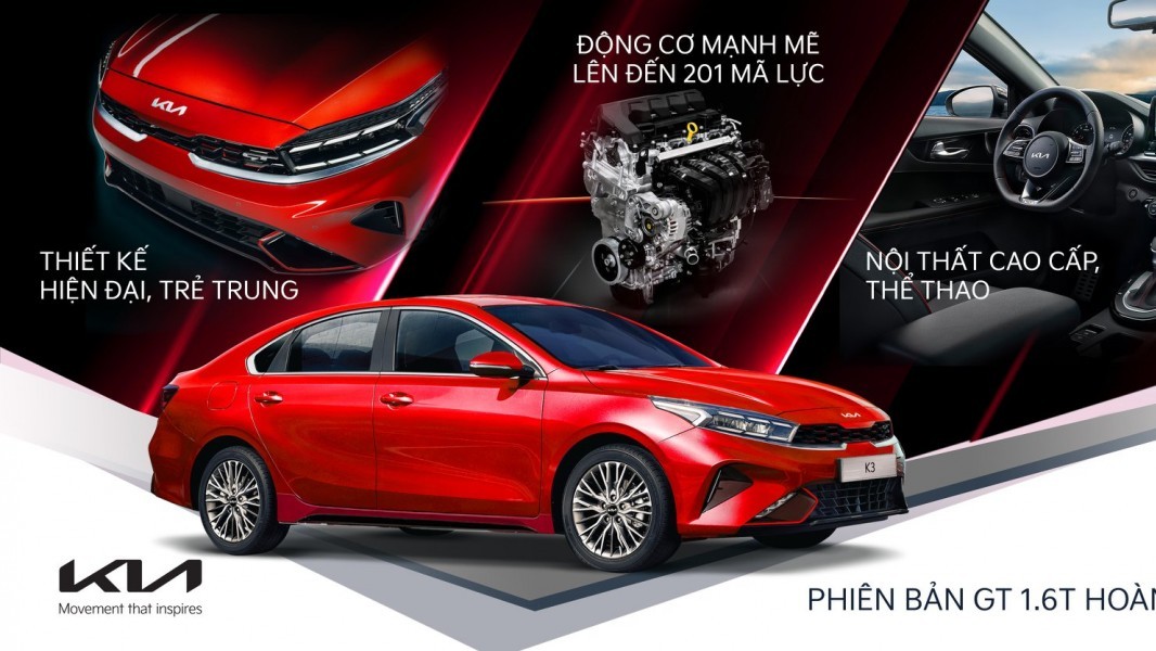 Kia K3 1.6 turbo công suất 201 mã lực, giá bán 759 triệu đồng