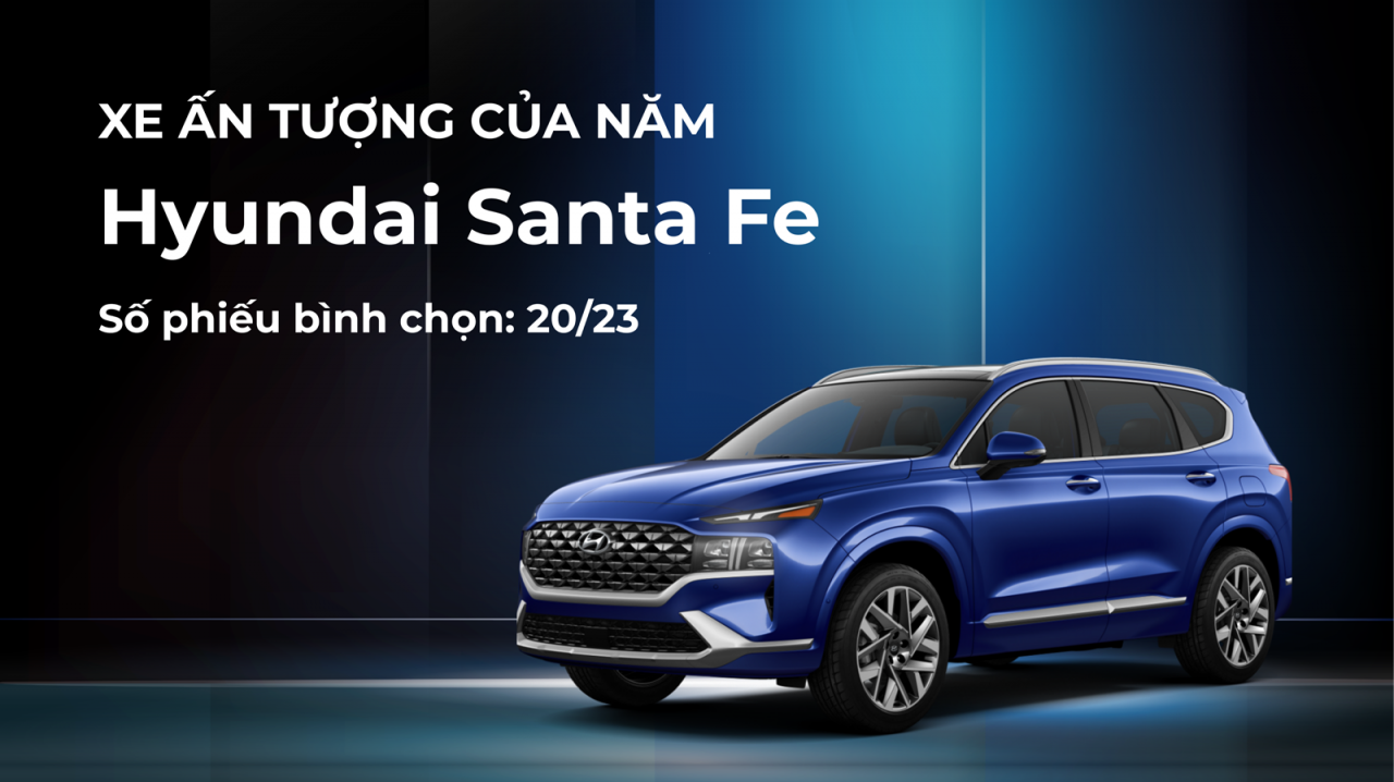 Hyundai Santa Fe và "cú đúp" giải thưởng tại XE CỦA NĂM 2022 Hyundai Santa Fe và "cú đúp" giải thưởng tại XE CỦA NĂM 2022