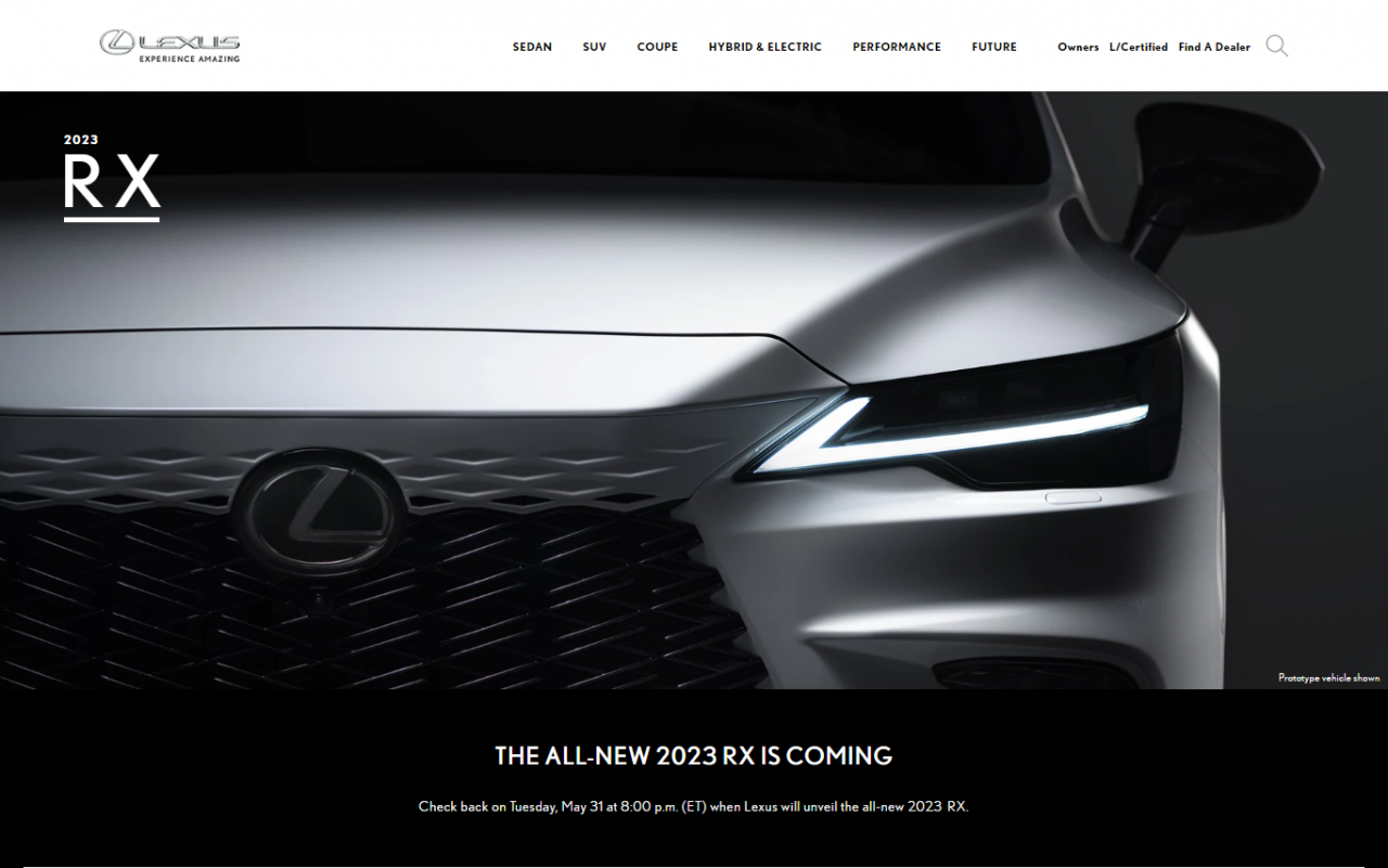 Lexus RX thế hệ mới sẽ ra mắt ngày 1/6 Lexus RX thế hệ mới sẽ ra mắt ngày 1/6