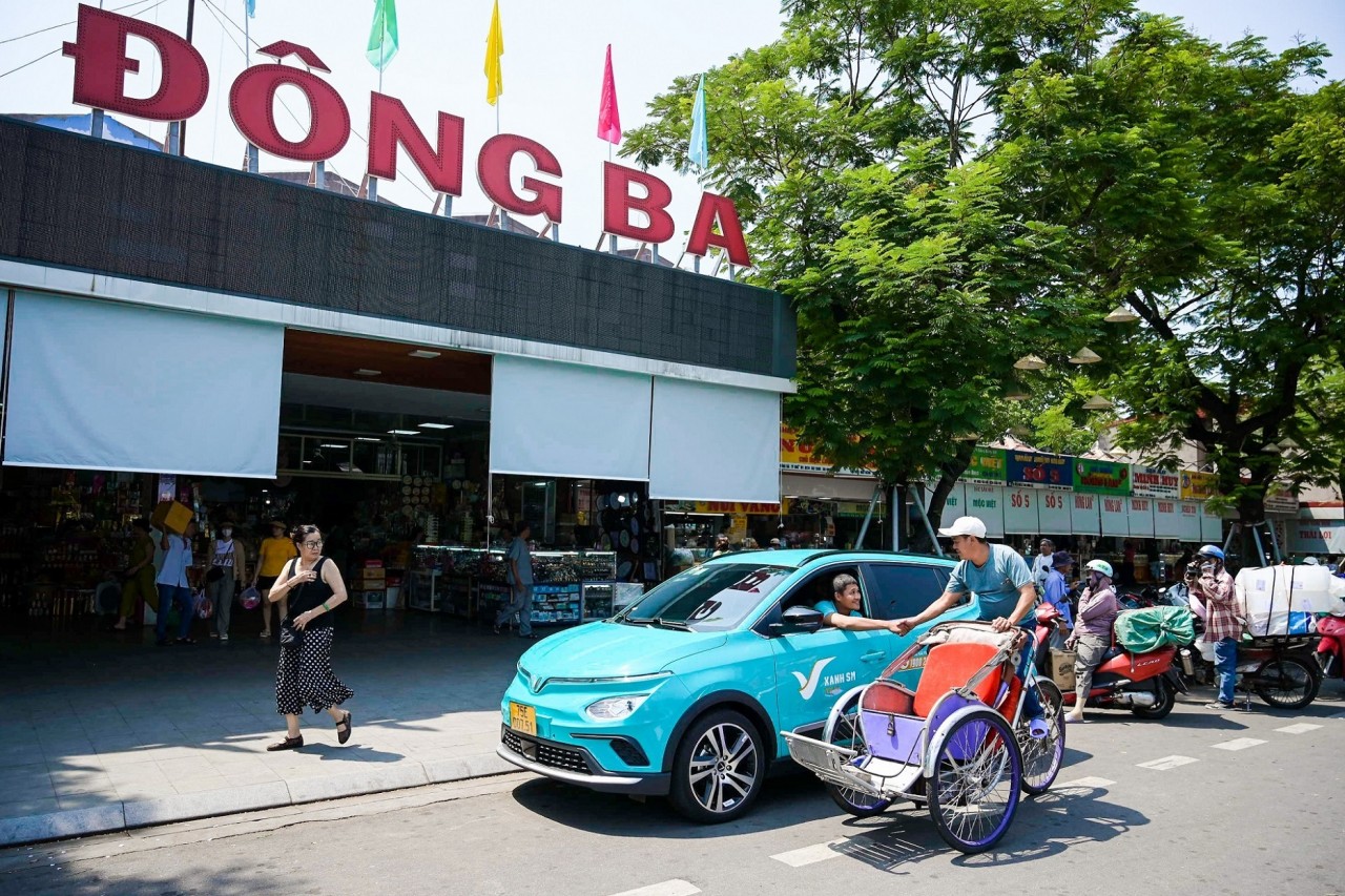 Taxi điện Xanh SM có mặt tại Huế, giảm 50% giá cước Taxi điện Xanh SM có mặt tại Huế, giảm 50% giá cước