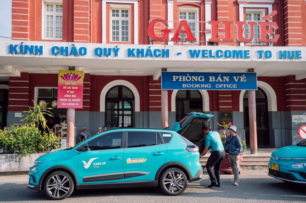 Taxi điện Xanh SM có mặt tại Huế, giảm 50% giá cước Taxi điện Xanh SM có mặt tại Huế, giảm 50% giá cước