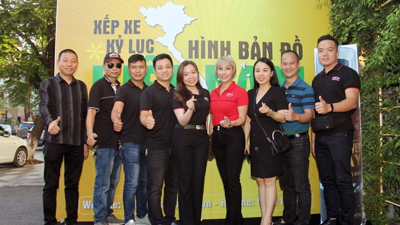 OtoFun Hải Phòng offline trước thềm Xếp xe kỷ lục hình bản đồ Việt Nam